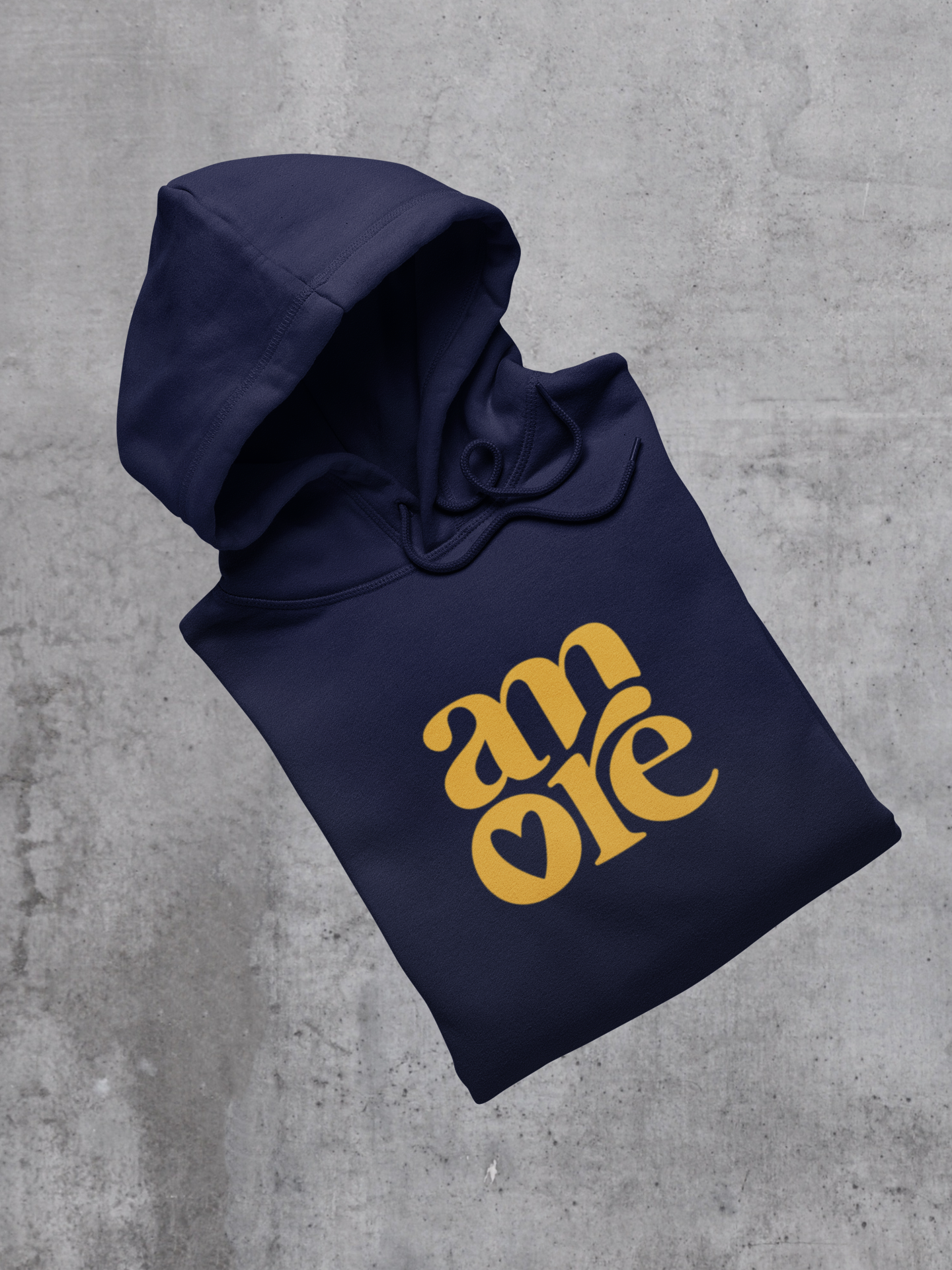 Amore Cozy Navy Blue Hoodie