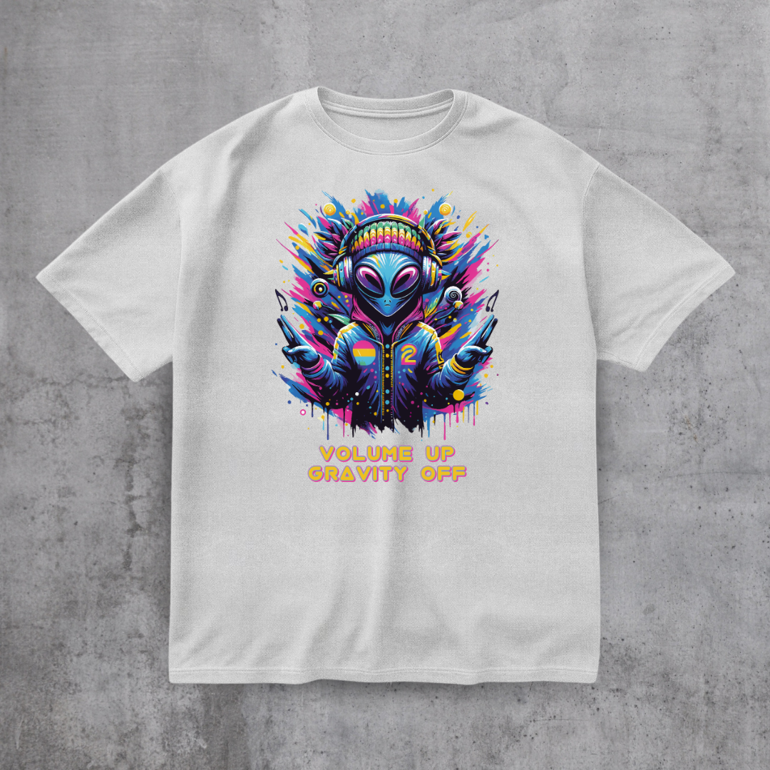 Alien DJ Volume Up Tee