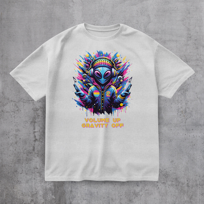 Alien DJ Volume Up Tee