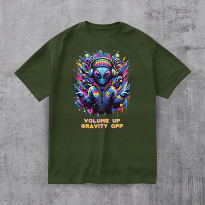 Alien DJ Volume Up Tee