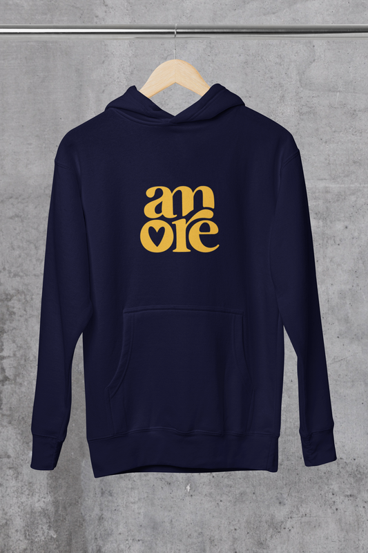 Amore Cozy Navy Blue Hoodie